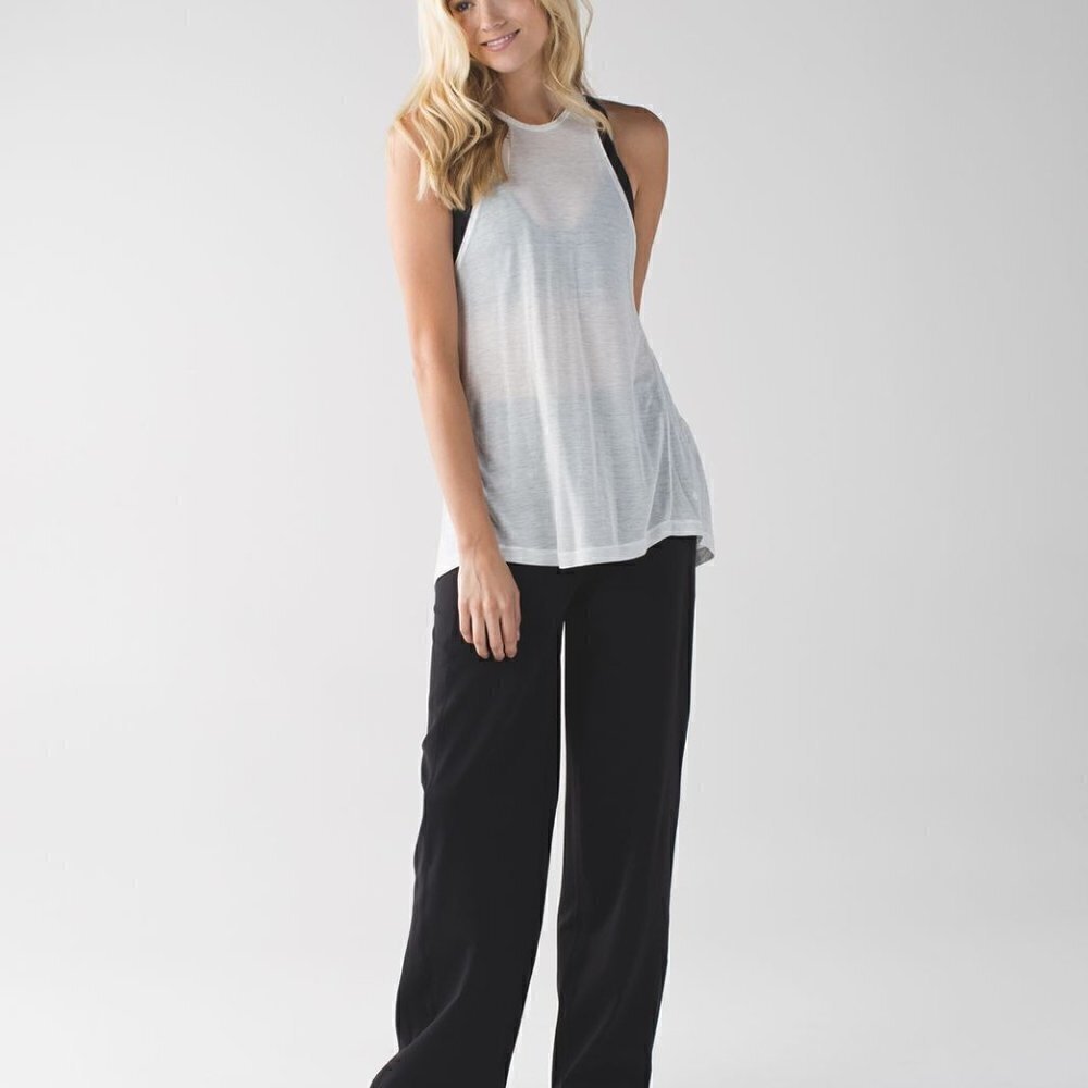 NWT Lululemon GREY Sit In Stillness Pant Size 4 GREY High Rise Wide Leg Pant - Picture 6 of 10